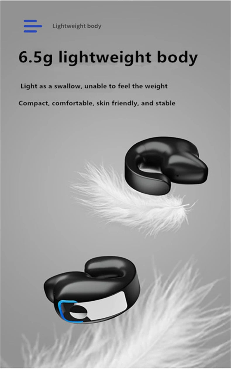 Earphone Clip Wireless Bluetooth Headphone Bone Conduction Headset High Quality TWS Auriculares Sport Noise Canceling With Mic - Cozy & Co. Market