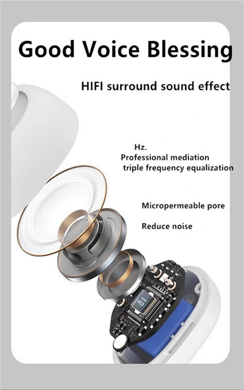 Earphone Clip Wireless Bluetooth Headphone Bone Conduction Headset High Quality TWS Auriculares Sport Noise Canceling With Mic - Cozy & Co. Market