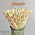 Eco-Friendly Biodegradable Fruit Series Paper Straws (25/100 Packs) - Cozy & Co. Market