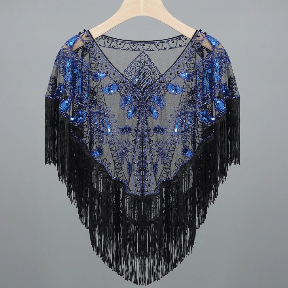 Ecoparty 1920s Shawl Wraps Gatsby Beaded Evening Cape Bridal Shawl for Evening Dresses Wedding Party - Cozy & Co. Market