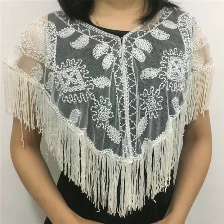 Ecoparty 1920s Shawl Wraps Gatsby Beaded Evening Cape Bridal Shawl for Evening Dresses Wedding Party - Cozy & Co. Market