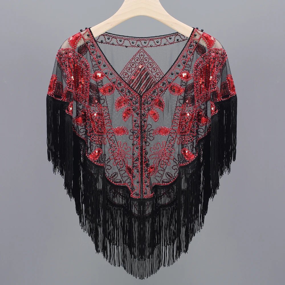 Ecoparty 1920s Shawl Wraps Gatsby Beaded Evening Cape Bridal Shawl for Evening Dresses Wedding Party - Cozy & Co. Market
