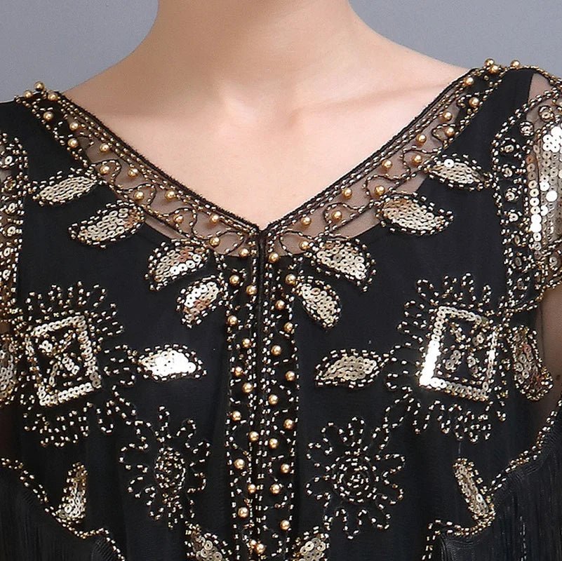 Ecoparty 1920s Shawl Wraps Gatsby Beaded Evening Cape Bridal Shawl for Evening Dresses Wedding Party - Cozy & Co. Market