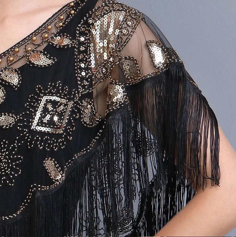 Ecoparty 1920s Shawl Wraps Gatsby Beaded Evening Cape Bridal Shawl for Evening Dresses Wedding Party - Cozy & Co. Market