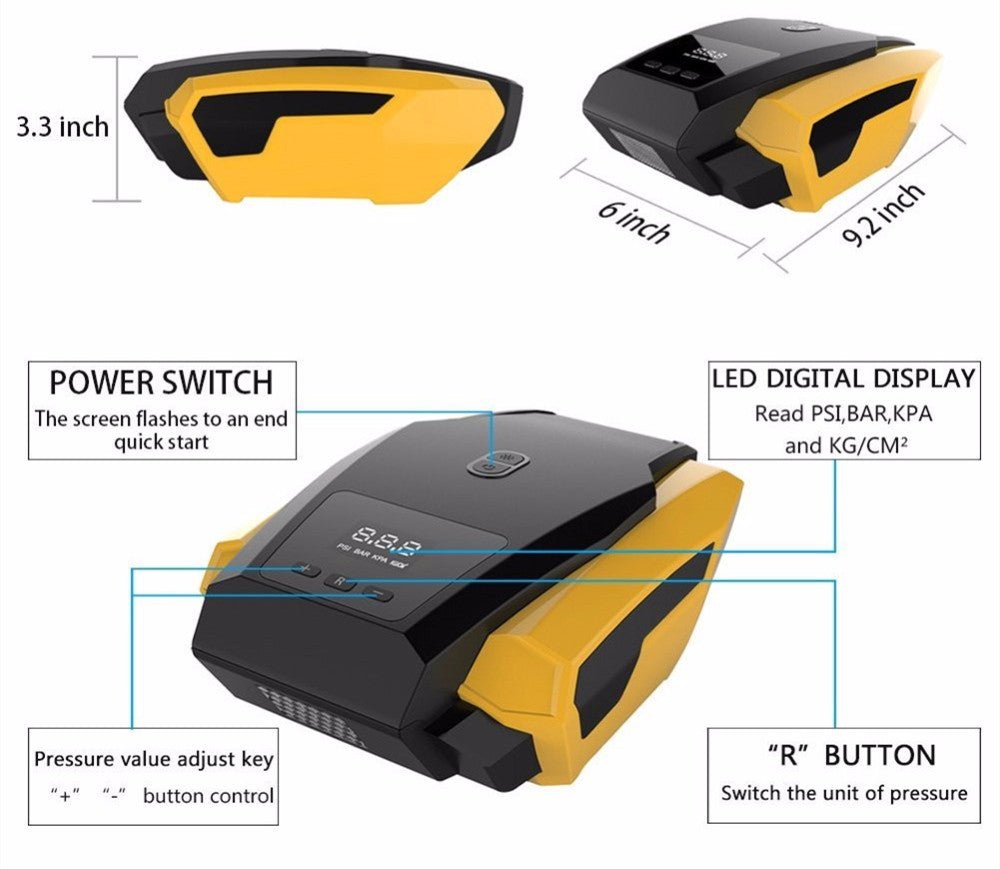 Electric Car Air Pump Inflator Tool - Cozy & Co. Market