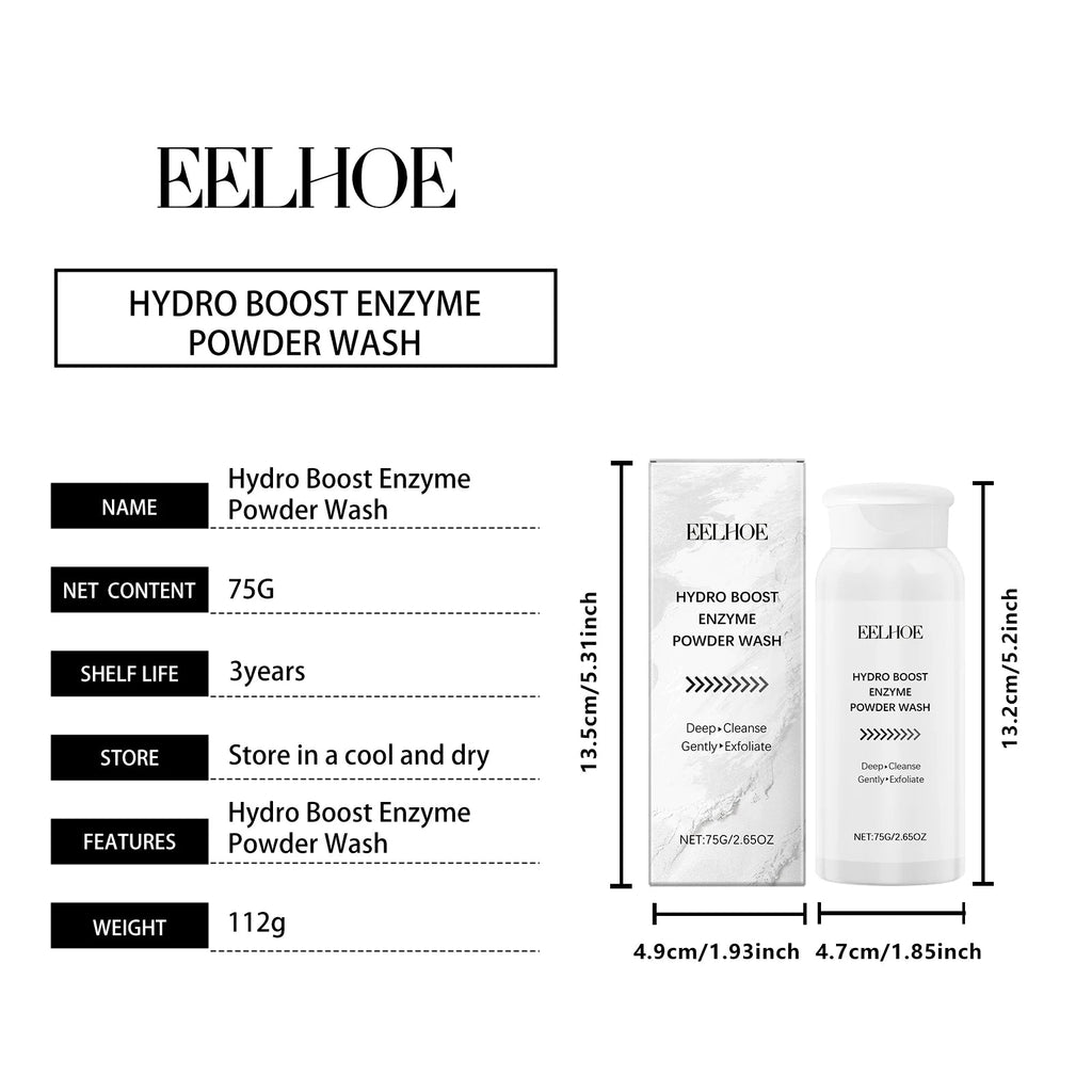 Enzyme Face Wash Powder 75g Gentle Exfoliating Cleanser for Sensitive Skin Removes Dirt Brightens Skin Travel Friendly Formula - Cozy & Co. Market