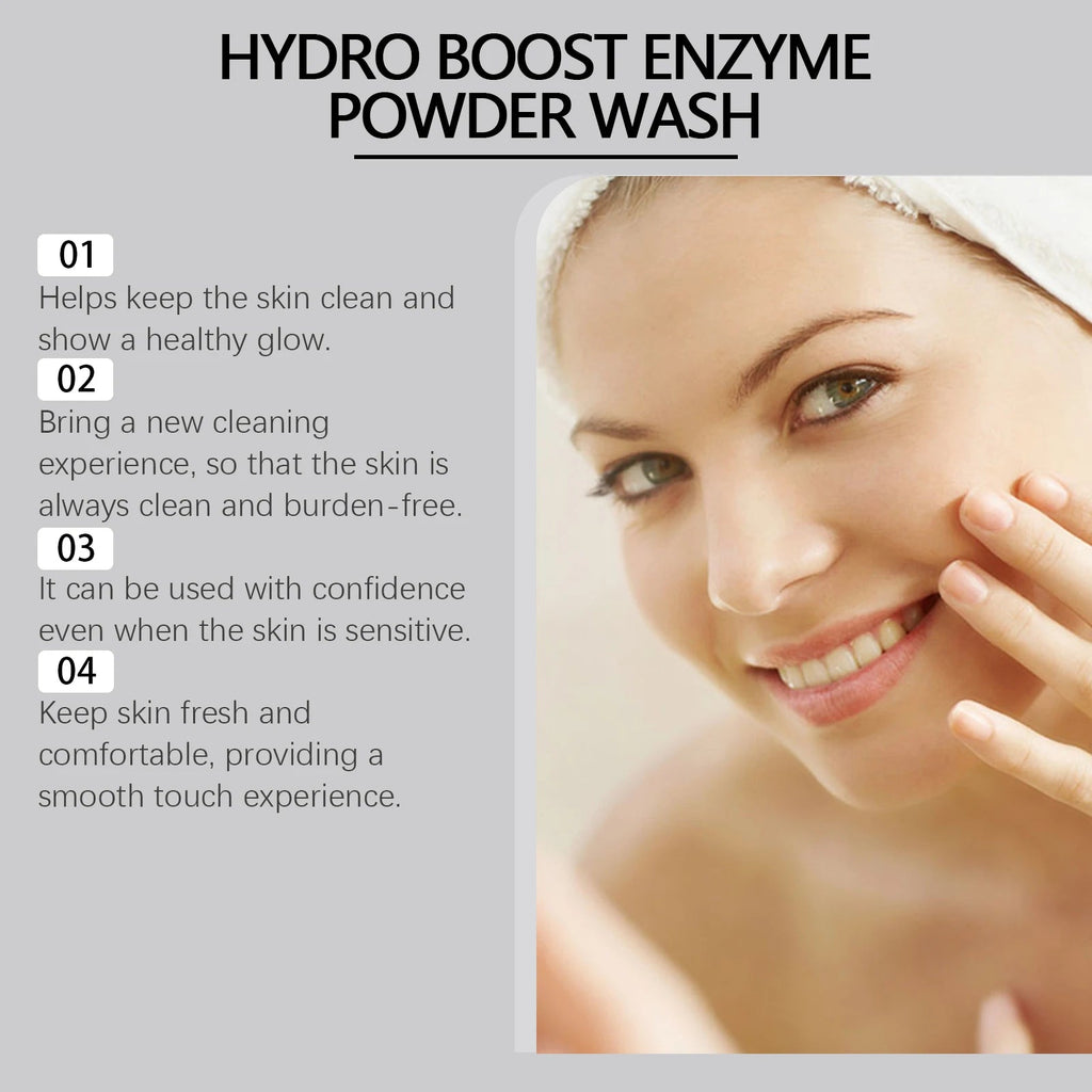 Enzyme Face Wash Powder 75g Gentle Exfoliating Cleanser for Sensitive Skin Removes Dirt Brightens Skin Travel Friendly Formula - Cozy & Co. Market
