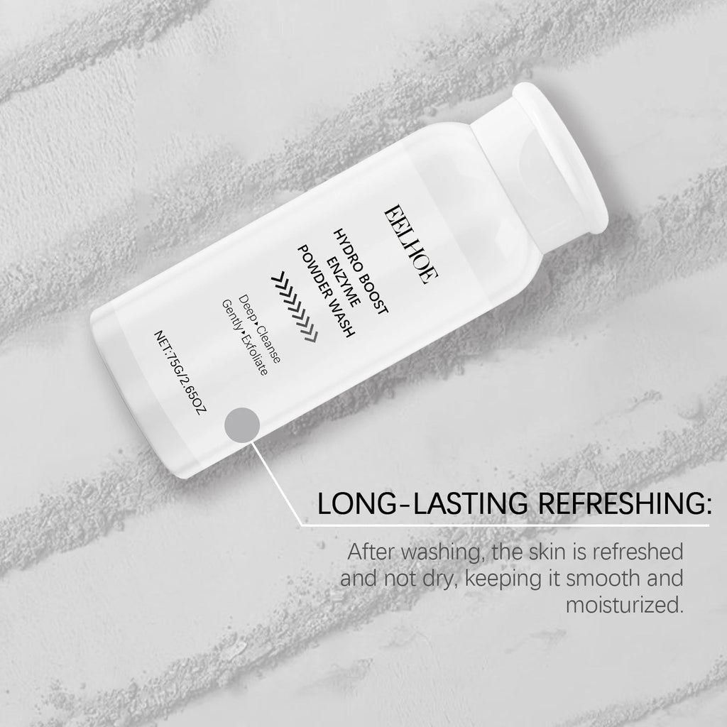 Enzyme Face Wash Powder 75g Gentle Exfoliating Cleanser for Sensitive Skin Removes Dirt Brightens Skin Travel Friendly Formula - Cozy & Co. Market