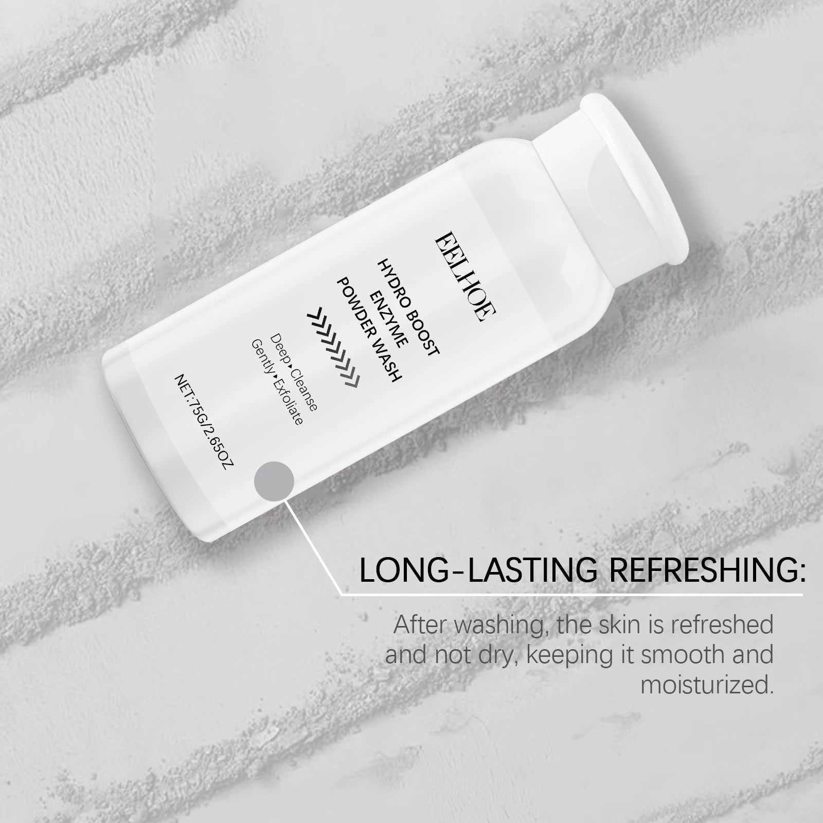 Enzyme Face Wash Powder 75g Gentle Exfoliating Cleanser for Sensitive Skin Removes Dirt Brightens Skin Travel Friendly Formula - Cozy & Co. Market