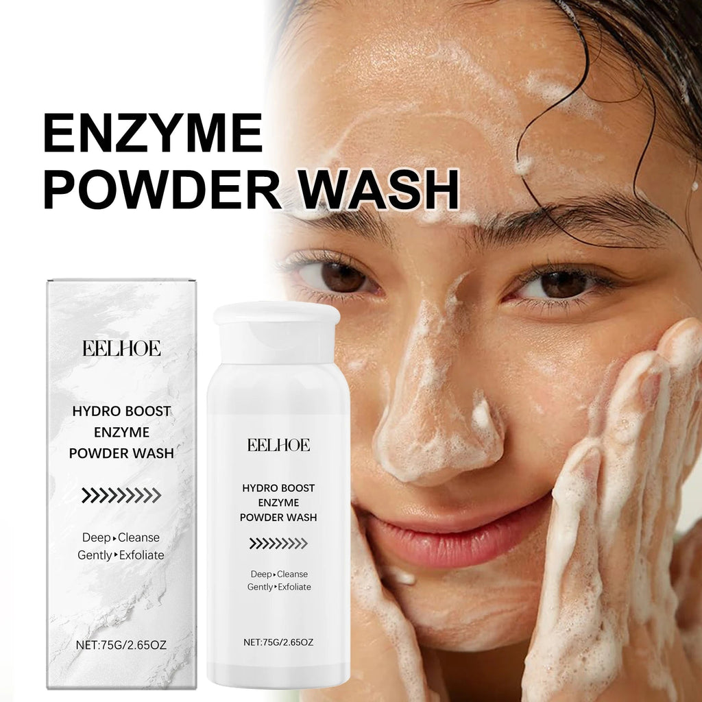Enzyme Face Wash Powder 75g Gentle Exfoliating Cleanser for Sensitive Skin Removes Dirt Brightens Skin Travel Friendly Formula - Cozy & Co. Market