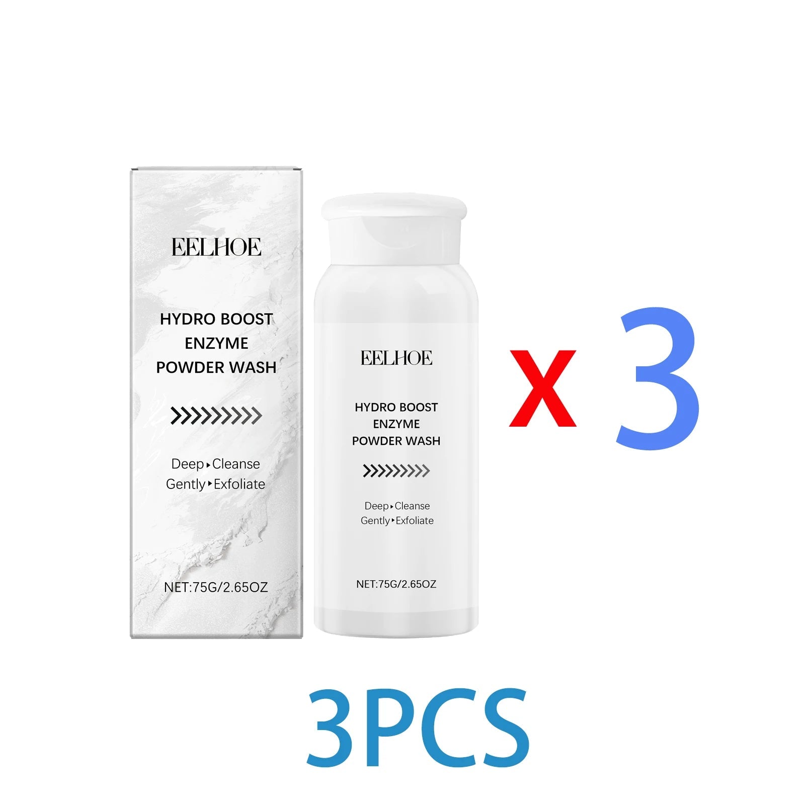 Enzyme Face Wash Powder 75g Gentle Exfoliating Cleanser for Sensitive Skin Removes Dirt Brightens Skin Travel Friendly Formula - Cozy & Co. Market