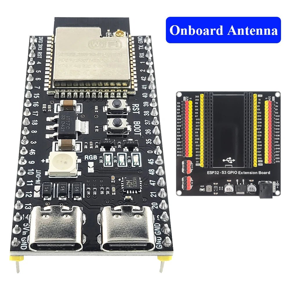 ESP32-S3 Development Boards with Expansion Adapter Kit 2.4G Wifi BT Module ESP32-S3-1 N8R2 N16R8 44Pin Type-C ESP32-S3 - Cozy & Co. Market