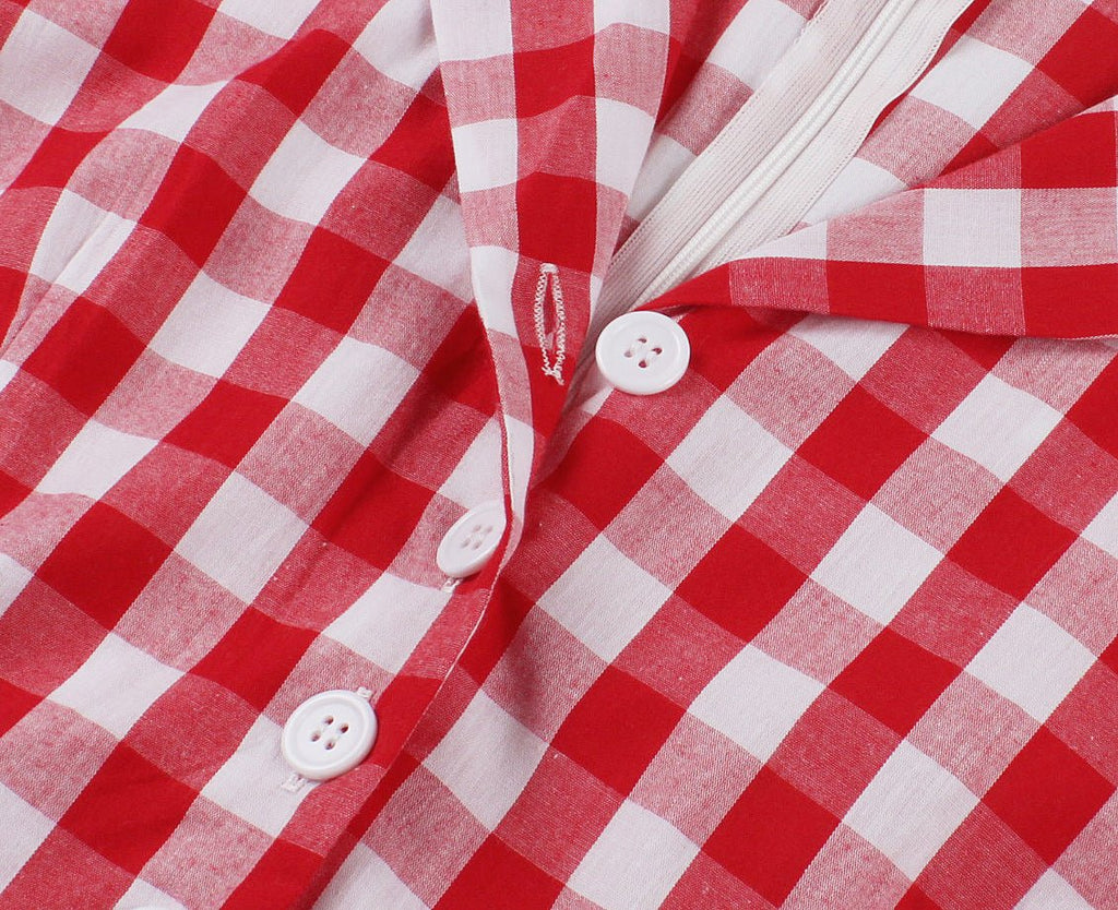 European and American Amazon cross-border suit collar plaid retro ruffled strap waist Hepburn style women's dress - Cozy & Co. Market