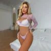 European and American Sexy Pure Desire Fishnet Dewy Lingerie Women's Open File Passion Bikini Sexy Lingerie - Cozy & Co. Market