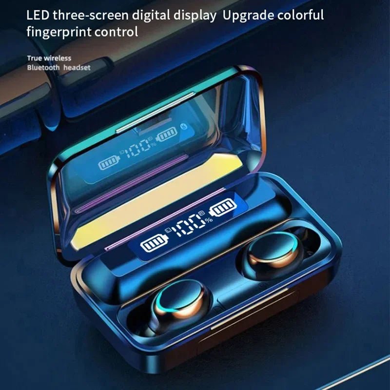 F9 Wireless Earphones LED Dislpaly Binaural TWS Wireless Bluetooth Headset Waterproof Noise Reduction Bluetooth Headphones - Cozy & Co. Market
