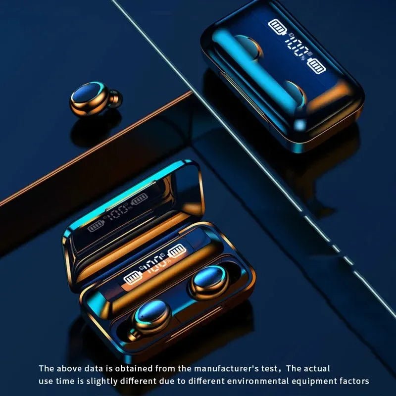 F9 Wireless Earphones LED Dislpaly Binaural TWS Wireless Bluetooth Headset Waterproof Noise Reduction Bluetooth Headphones - Cozy & Co. Market