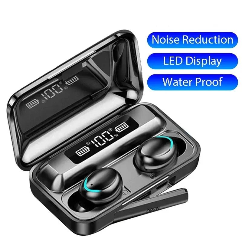 F9 Wireless Earphones LED Dislpaly Binaural TWS Wireless Bluetooth Headset Waterproof Noise Reduction Bluetooth Headphones - Cozy & Co. Market