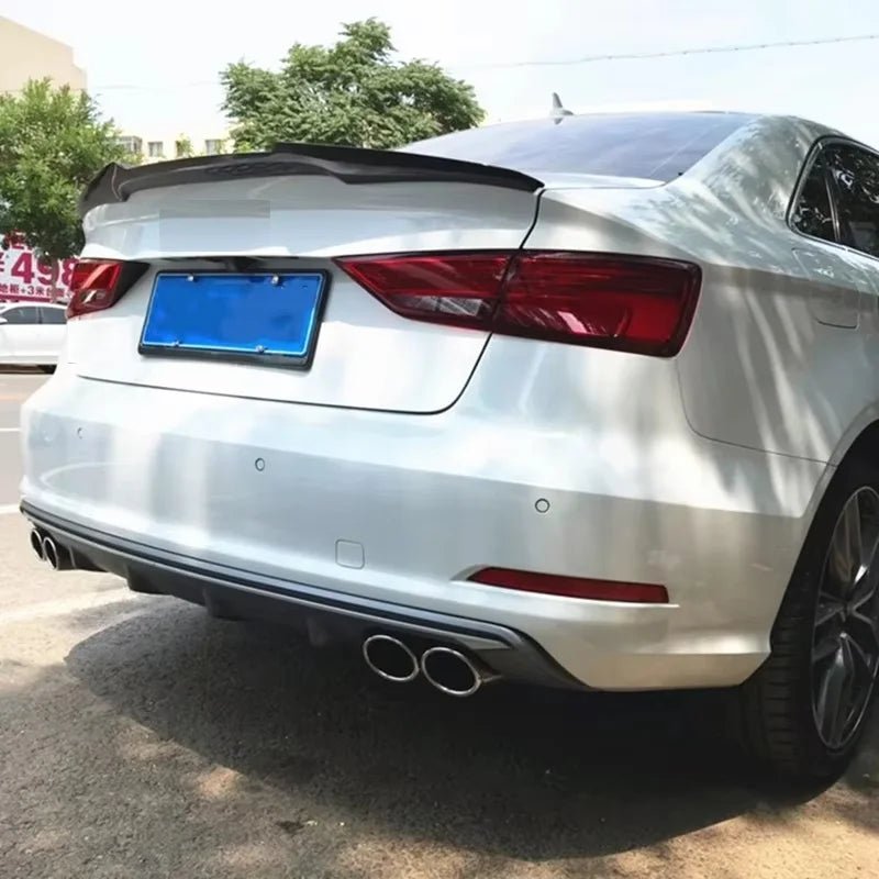 Factory A3 Sline S3 M4 Style Carbon Fiber Rear Spoiler Trunk Wing FRP Forged Carbon for AUDI A3 S3 RS3 8V Sedan 2013-2020 - Cozy & Co. Market
