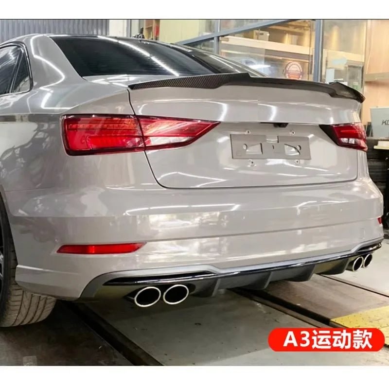 Factory A3 Sline S3 M4 Style Carbon Fiber Rear Spoiler Trunk Wing FRP Forged Carbon for AUDI A3 S3 RS3 8V Sedan 2013-2020 - Cozy & Co. Market