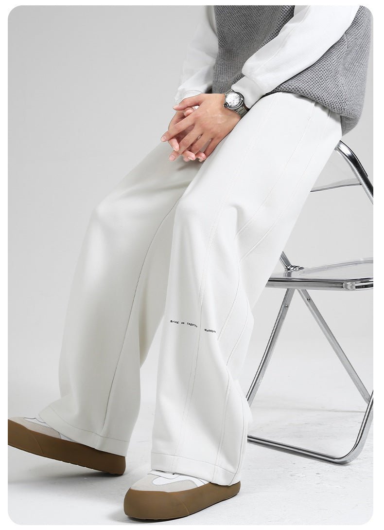 Fall/Winter Machete Pants Men's New Fashionable Brand Loose Wide-leg Sports Pants Sweatshirt Pants Dipper Straight Pants fleece-lined Casual Pants - Cozy & Co. Market