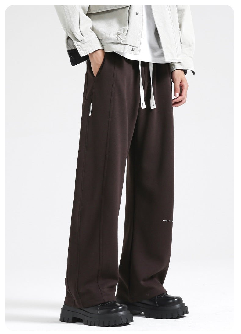 Fall/Winter Machete Pants Men's New Fashionable Brand Loose Wide-leg Sports Pants Sweatshirt Pants Dipper Straight Pants fleece-lined Casual Pants - Cozy & Co. Market