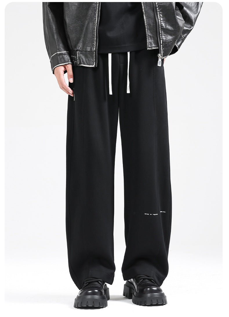 Fall/Winter Machete Pants Men's New Fashionable Brand Loose Wide-leg Sports Pants Sweatshirt Pants Dipper Straight Pants fleece-lined Casual Pants - Cozy & Co. Market