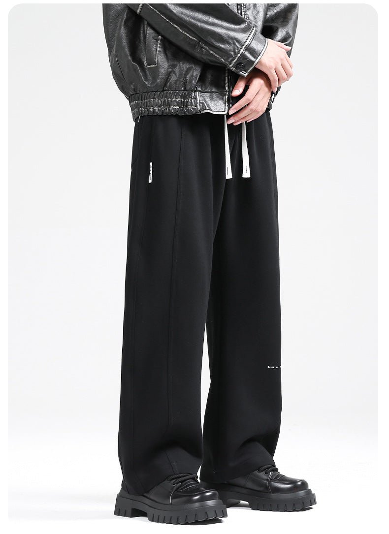 Fall/Winter Machete Pants Men's New Fashionable Brand Loose Wide-leg Sports Pants Sweatshirt Pants Dipper Straight Pants fleece-lined Casual Pants - Cozy & Co. Market