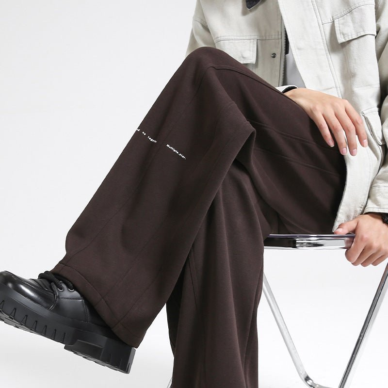 Fall/Winter Machete Pants Men's New Fashionable Brand Loose Wide-leg Sports Pants Sweatshirt Pants Dipper Straight Pants fleece-lined Casual Pants - Cozy & Co. Market