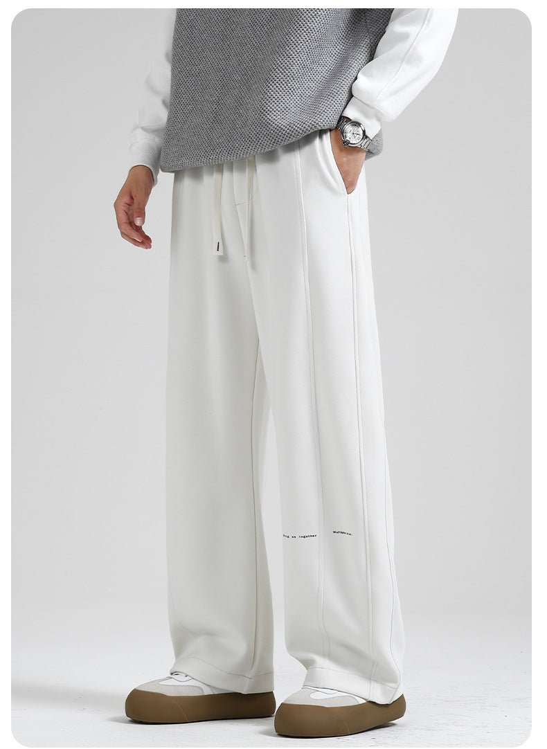 Fall/Winter Machete Pants Men's New Fashionable Brand Loose Wide-leg Sports Pants Sweatshirt Pants Dipper Straight Pants fleece-lined Casual Pants - Cozy & Co. Market