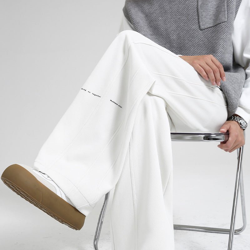 Fall/Winter Machete Pants Men's New Fashionable Brand Loose Wide-leg Sports Pants Sweatshirt Pants Dipper Straight Pants fleece-lined Casual Pants - Cozy & Co. Market