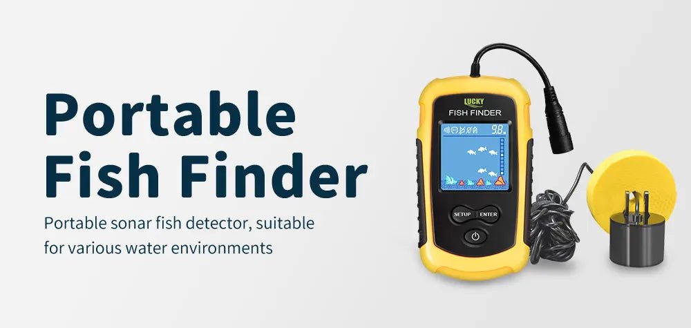 FFC1108-1 Alarm 100M Portable Sonar Fish Finders 45 degrees Sonar Coverage Echo Sounder Alarm Transducer Lake Sea Fishing - Cozy & Co. Market