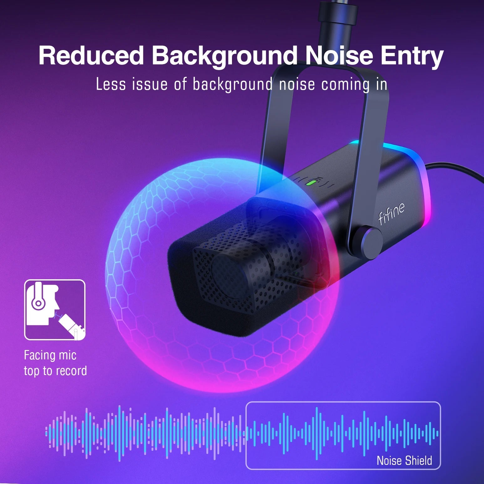 FIFINE XLR/USB Gaming Microphone Kit with Headphone Jack/Mute/RGB /Arm Stand,Dynamic Mic Set for PC PS5/4 Mixer AmpliGame AM8T - Cozy & Co. Market