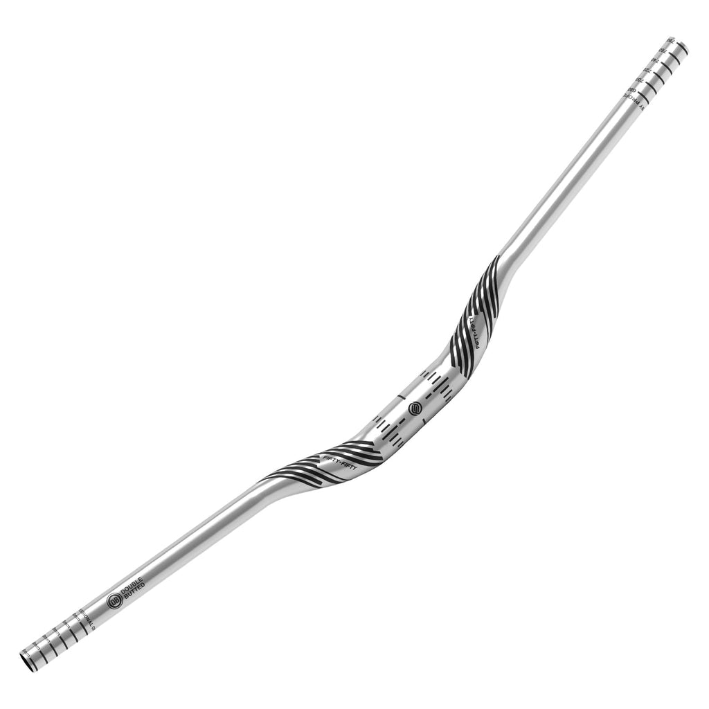 FIFTY-FIFTY Mountain Bike Riser Handlebar Aluminum Alloy MTB Handlebar 31.8mm Diameter 780mm Wide Bicycle Bar Silver 35mm Rise - Cozy & Co. Market
