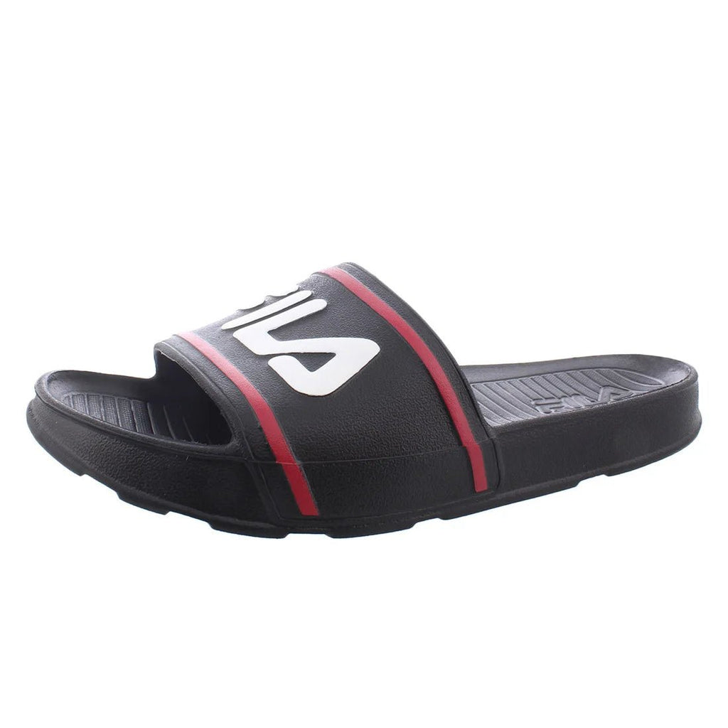 Fila Sleek Slide ST PS Boys Shoes Color: Black/White/Red 100% Authentic - Cozy & Co. Market