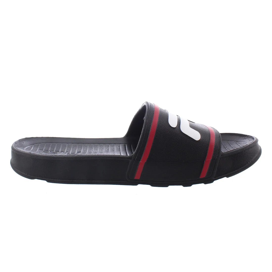 Fila Sleek Slide ST PS Boys Shoes Color: Black/White/Red 100% Authentic - Cozy & Co. Market