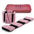 FITWAY | 1 pair 2 lbs | Adjustable Silicone ankle weights | - wrist weights - | ankle weights for women -ankle weights for men | 2lb ankle weights| Suitable for Yoga Dance Pilates | water-resistant silicone (pink) - Cozy & Co. Market