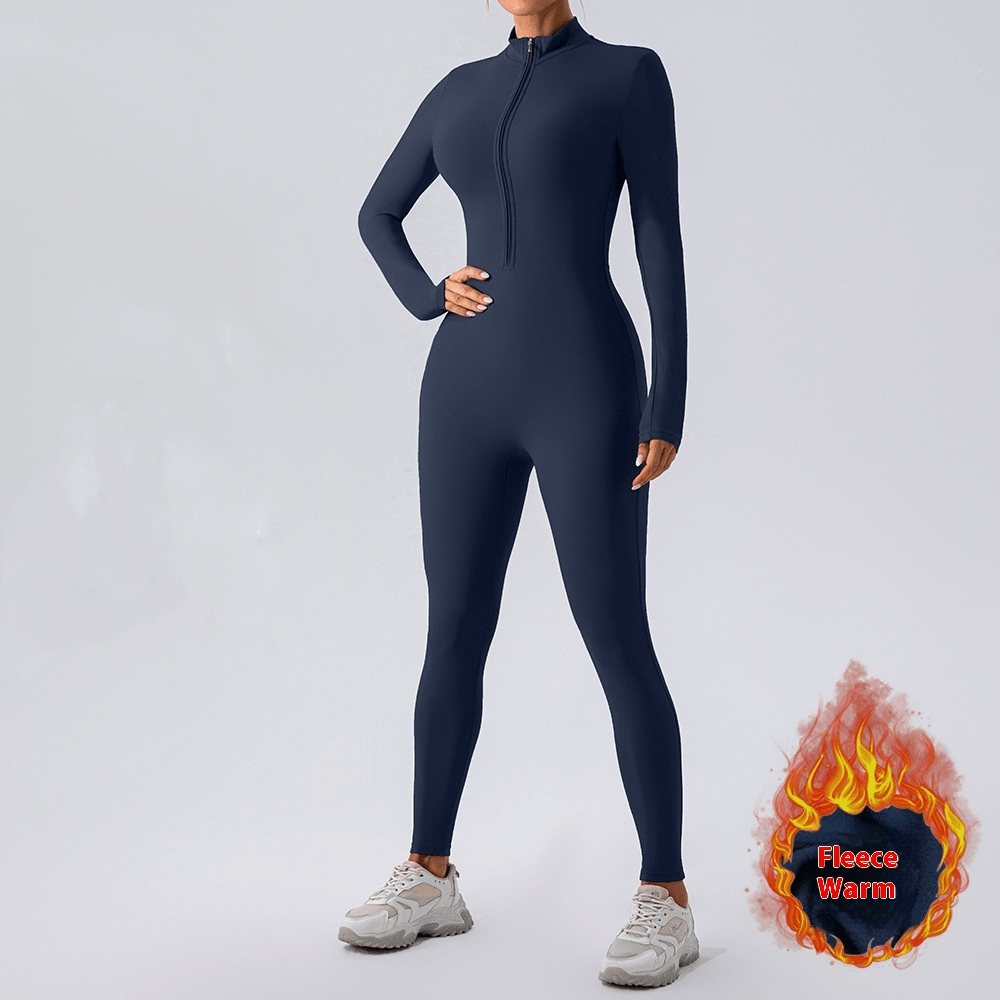 Fleece-Lined Yoga Jumpsuit - Cozy & Co. Market