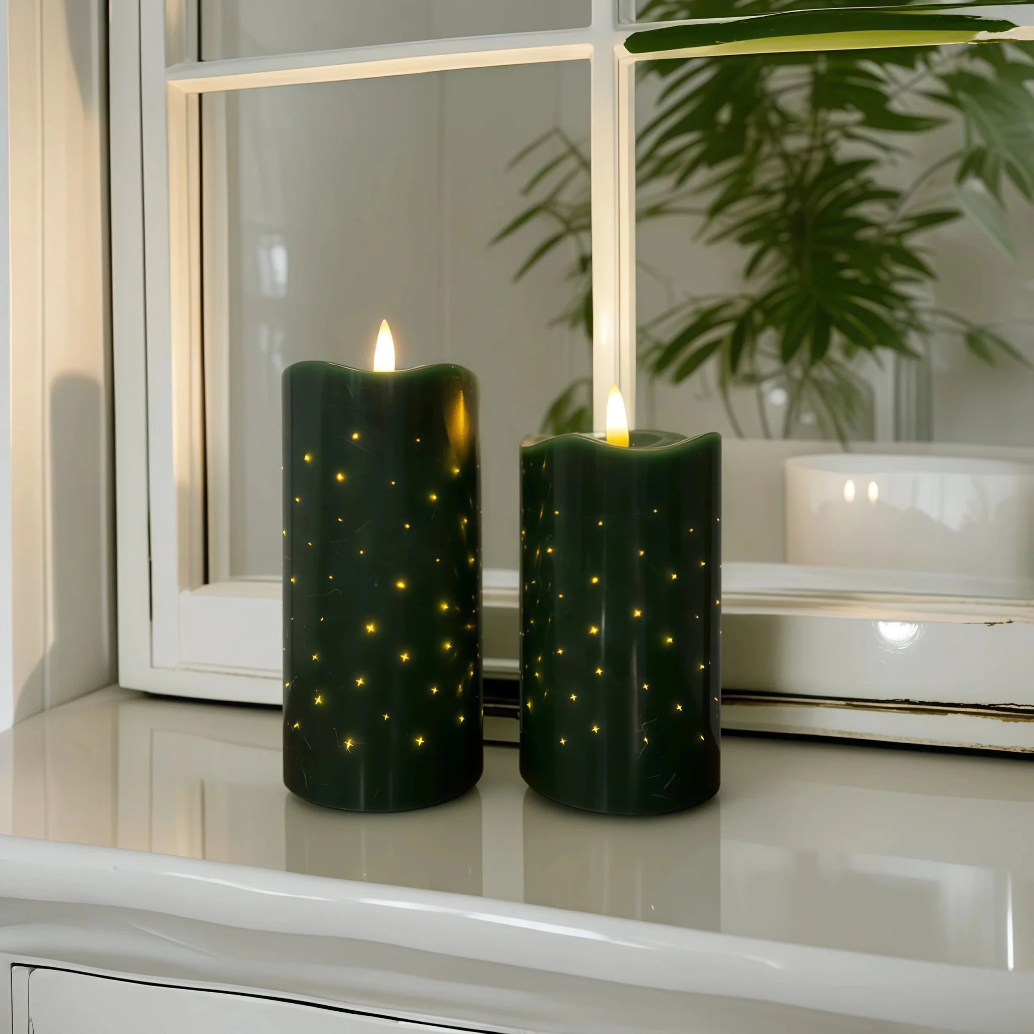 Flickering LED Flameless 3D CandlesRemote Control Paraffin Wax Floating Home Decoration Votive LED Candles for Holiday Use - Cozy & Co. Market