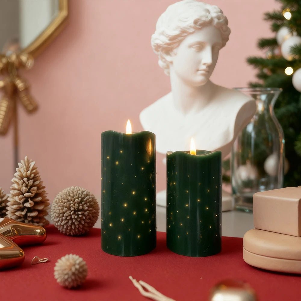 Flickering LED Flameless 3D CandlesRemote Control Paraffin Wax Floating Home Decoration Votive LED Candles for Holiday Use - Cozy & Co. Market
