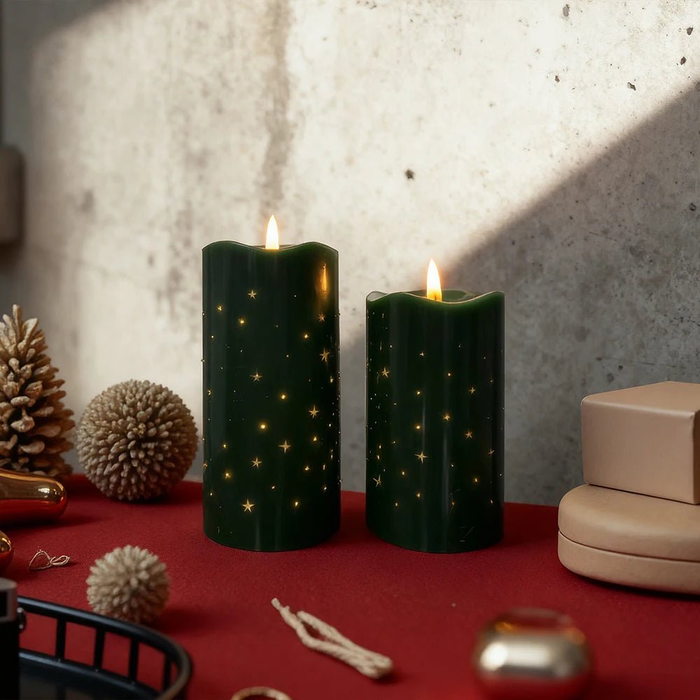 Flickering LED Flameless 3D CandlesRemote Control Paraffin Wax Floating Home Decoration Votive LED Candles for Holiday Use - Cozy & Co. Market