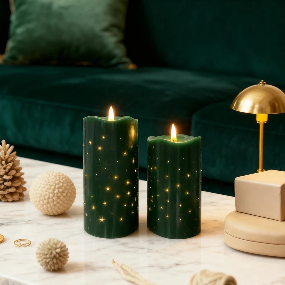 Flickering LED Flameless 3D CandlesRemote Control Paraffin Wax Floating Home Decoration Votive LED Candles for Holiday Use - Cozy & Co. Market