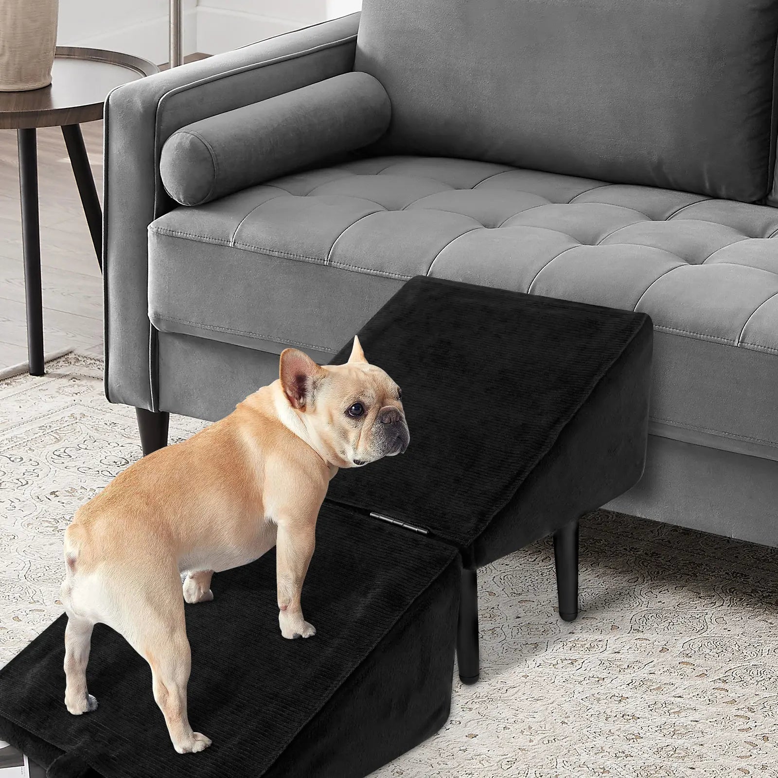 Foldable Dog Ramp & Ottoman 2-in-1 — Indoor Pet Stairs - Cozy & Co. Market