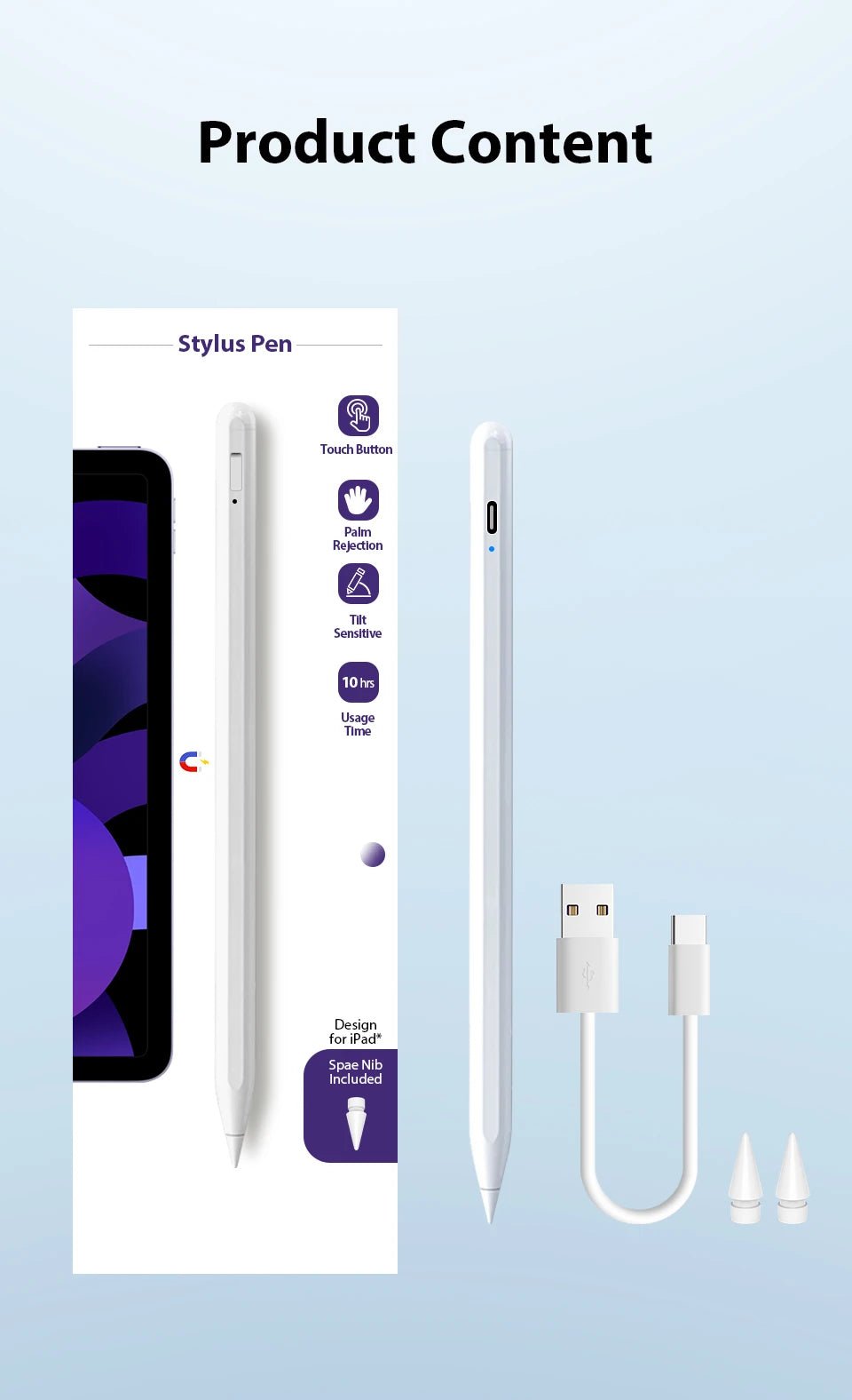 For Apple Pencil Ipad Air 11 5 4 3 M3 M2 A16 Pro 13 11th M5 M4 12.9 Stylus Pen 10 9 9th 10th Generation Mini 6 7 10.9 Touch Pens - Cozy & Co. Market
