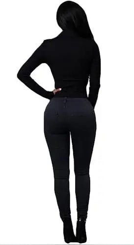 For Dickies Delivery Women's Elastic Pencil Pants High Waist Ladies Jeans with Bootstrap Design Breathable Fashion Leggings - Cozy & Co. Market