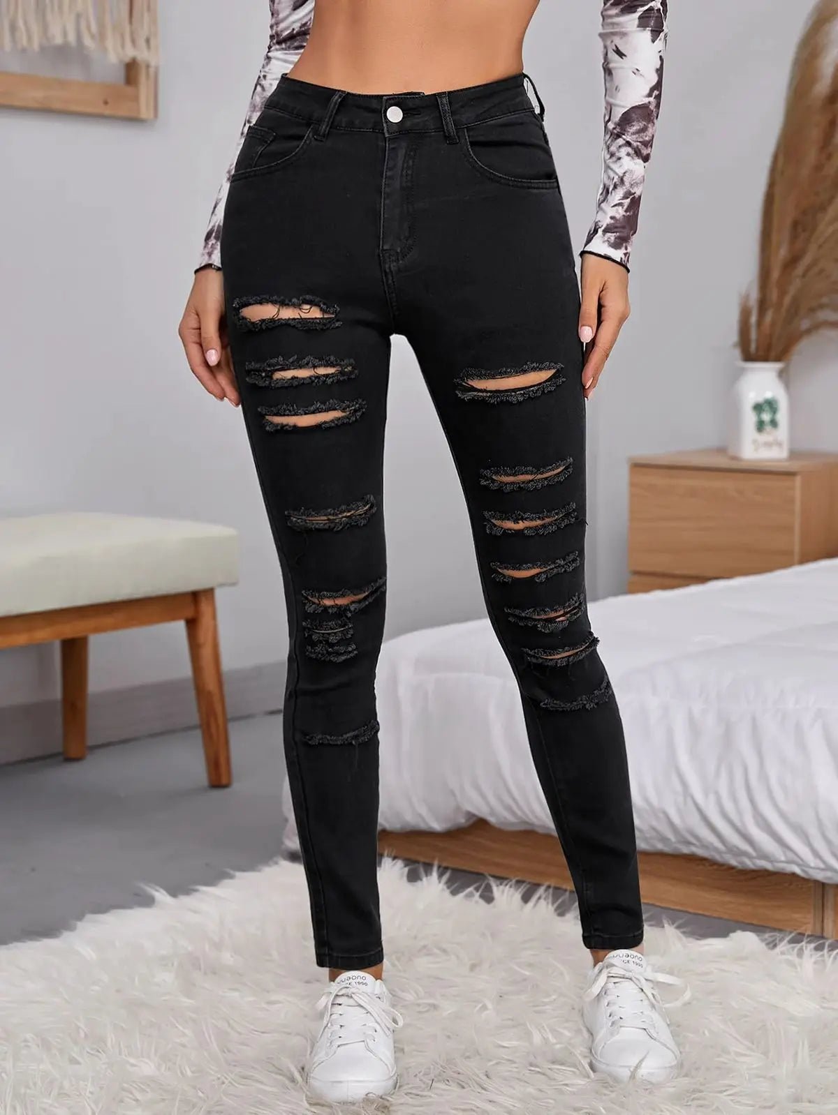 For Dickies Delivery Women's Elastic Pencil Pants High Waist Ladies Jeans with Bootstrap Design Breathable Fashion Leggings - Cozy & Co. Market