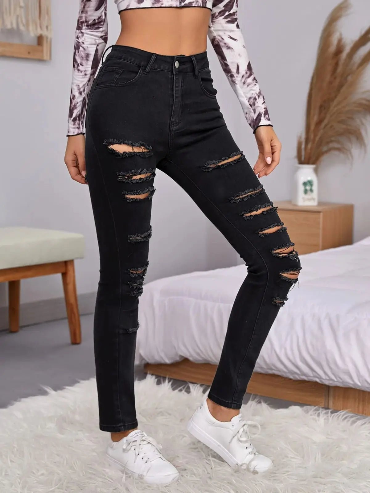 For Dickies Delivery Women's Elastic Pencil Pants High Waist Ladies Jeans with Bootstrap Design Breathable Fashion Leggings - Cozy & Co. Market