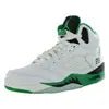 For for Air for 5 Retro Women's High-Top Shoes White/Lucky Green/Black Color Quality Rubber Insole All Seasons Made - Cozy & Co. Market