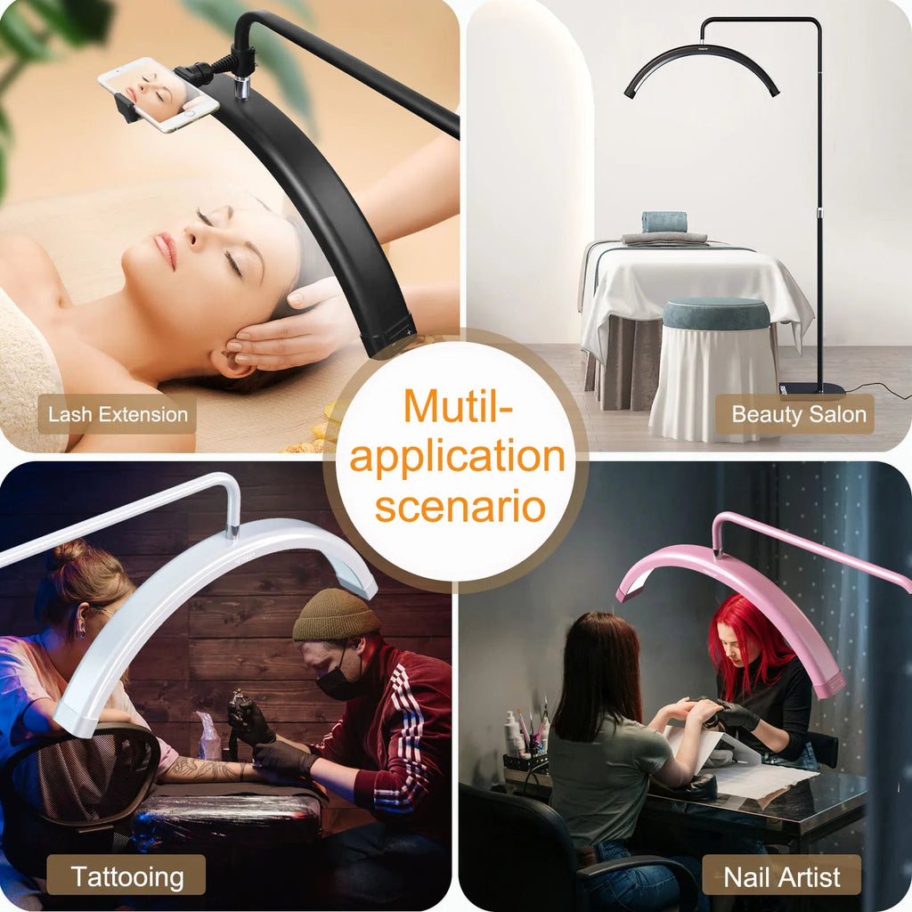 For FOSOTO FT-Y8II 28-inch Half Moon Tattoo & Beauty Light Photographic Lighting Floor Tripod for Eyelash Extensions Lamp - Cozy & Co. Market