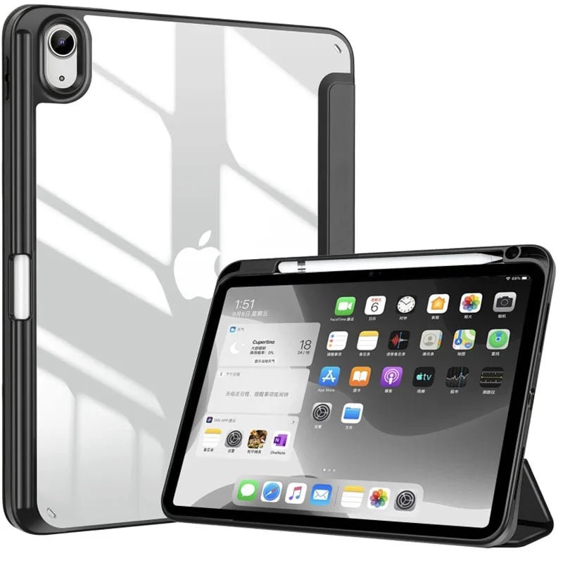 For iPad 10th 11th Generation 2022 Case with Pencil Holder Hybrid Slim Tri-fold Stand Protective Cover - Cozy & Co. Market