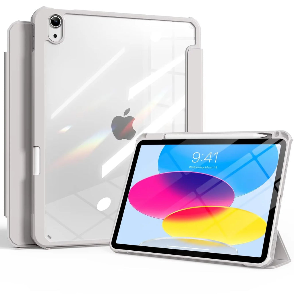 For iPad 10th 11th Generation 2022 Case with Pencil Holder Hybrid Slim Tri-fold Stand Protective Cover - Cozy & Co. Market